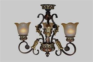 美式別墅餐廳樹(shù)脂吊燈 餐桌燈具定制廠(chǎng)家-5302-3