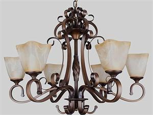 美式酒店鐵藝-8032-6吊燈 客房燈具 燈飾廠(chǎng)家定制