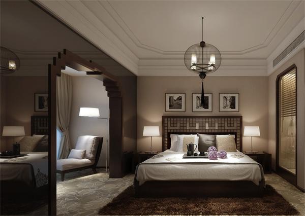 【酒店客房吊燈】鐵藝烤漆燈體+優質玻璃燈罩