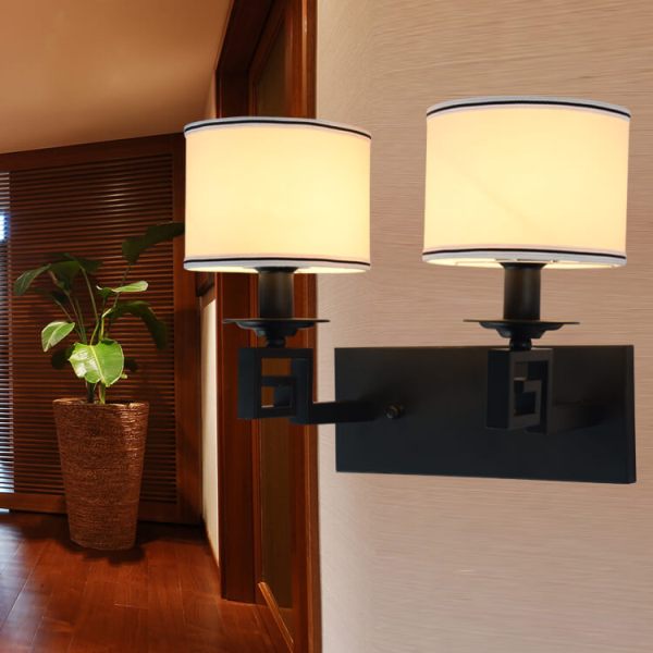 新中式1002雙頭壁燈  別墅燈飾廠家生產供貨  一站式定制