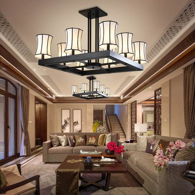 吸頂式中式風格吊燈2018新款