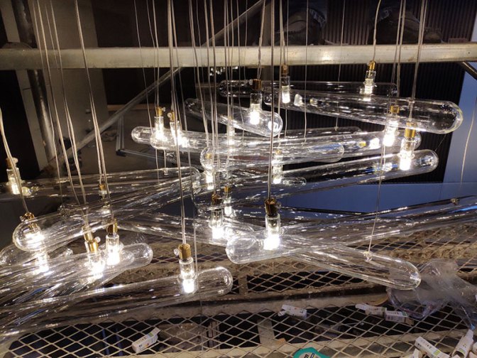 上海萬科·西郊都會別墅樣板房水晶吊燈定制