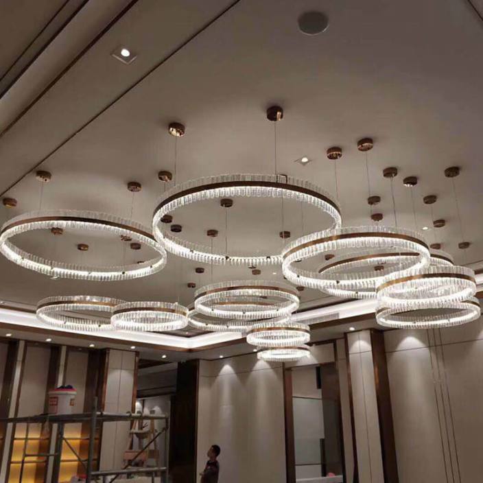 酒店大堂燈飾，源頭酒店燈廠定制