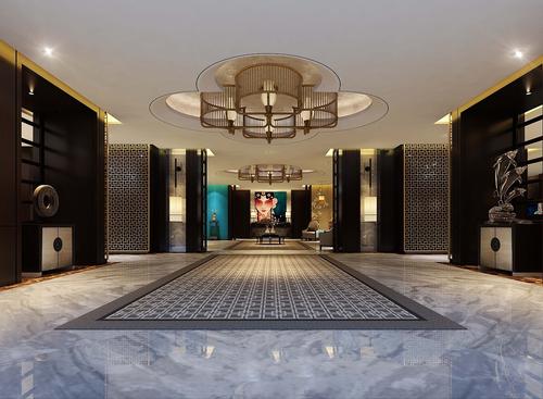 星級酒店大堂燈具廠家定制 一站式照明設計供貨安裝