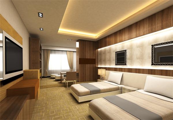 現代酒店標準客房燈具照明設計效果圖 直供價格 廠家安裝