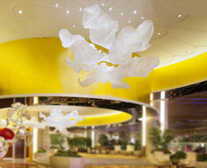 酒店樹葉吊燈，一站式酒店藝術吊燈廠家直供