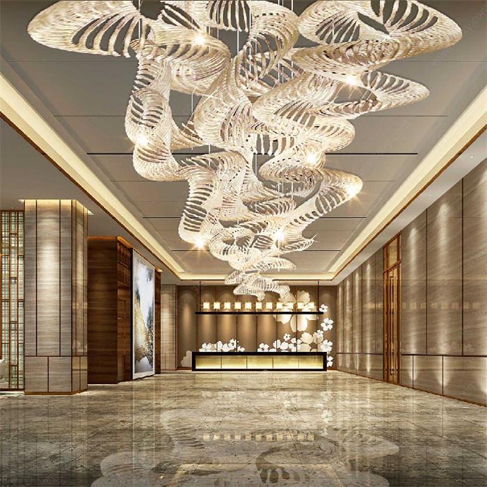 定制酒店工程燈具_大堂水晶燈飾廠家直供【孫氏照明】