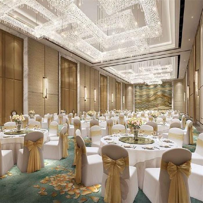 酒店燈飾廠家_宴會廳非標水晶燈定制價格【孫氏照明】